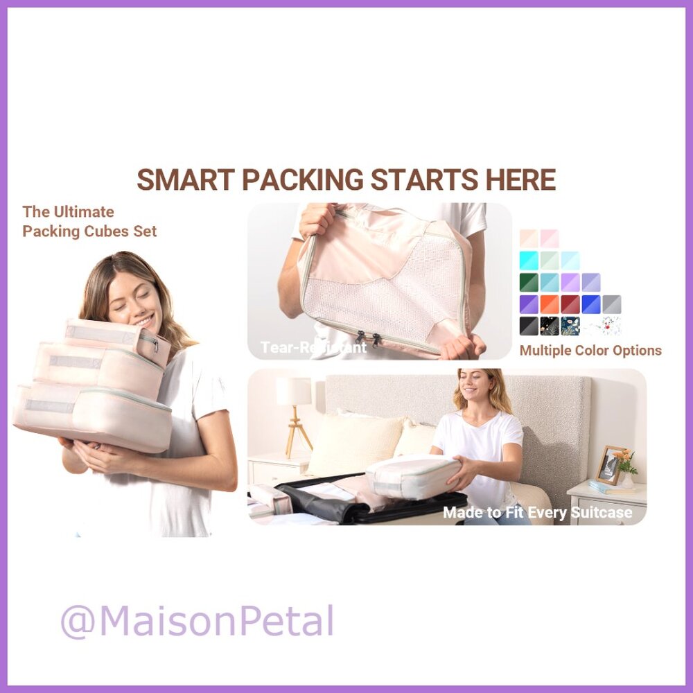 Polyester Packing Cubes Set With Hanging Toiletry… - image 7